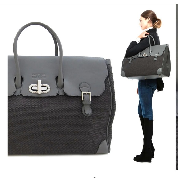 Fairchild Baldwin Grey Weekend Bag NWOT - Picture 1 of 14